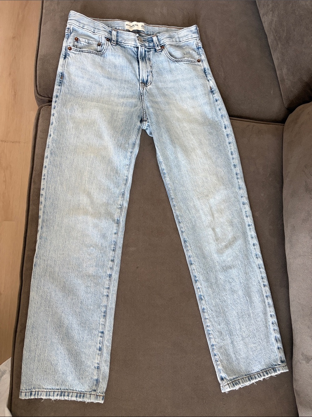 Abercrombie & Fitch Light Blue Kids' Straight Leg Jeans